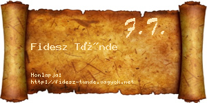 Fidesz Tünde névjegykártya